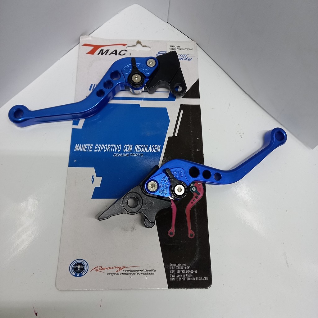 Manete C/ Regulagem Tmac Cbx200 / Cbx250 / Cb300R Azul