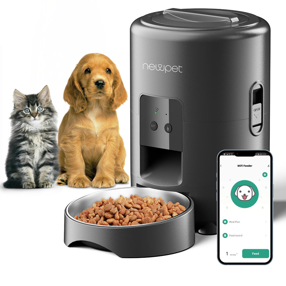 Newpet 2 Litros Comedouro Automático Com Programador WiFi APP De Controle Para Cães Gatos 