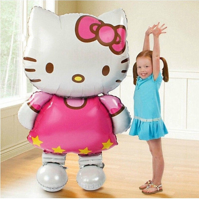 Balão Hello Kitty 106CMX66CM Balão de folha de alumínio Decoração de abertura de festa de aniversário Presente infantil em Oferta na Shopee