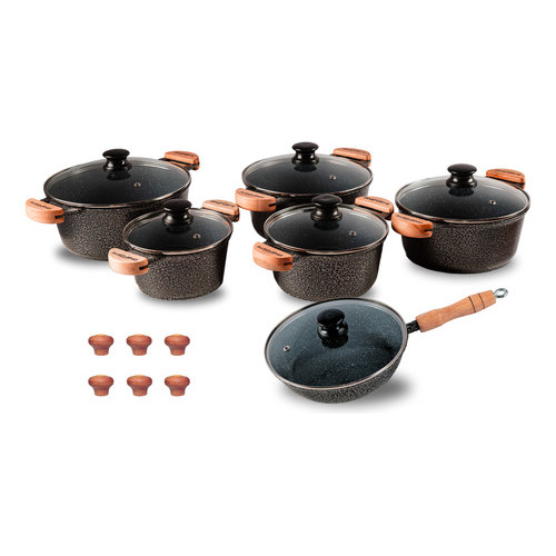 Jogo De Panelas Com Frigideira Cerâmica Antiaderrente 6 Peça em Oferta na Shopee