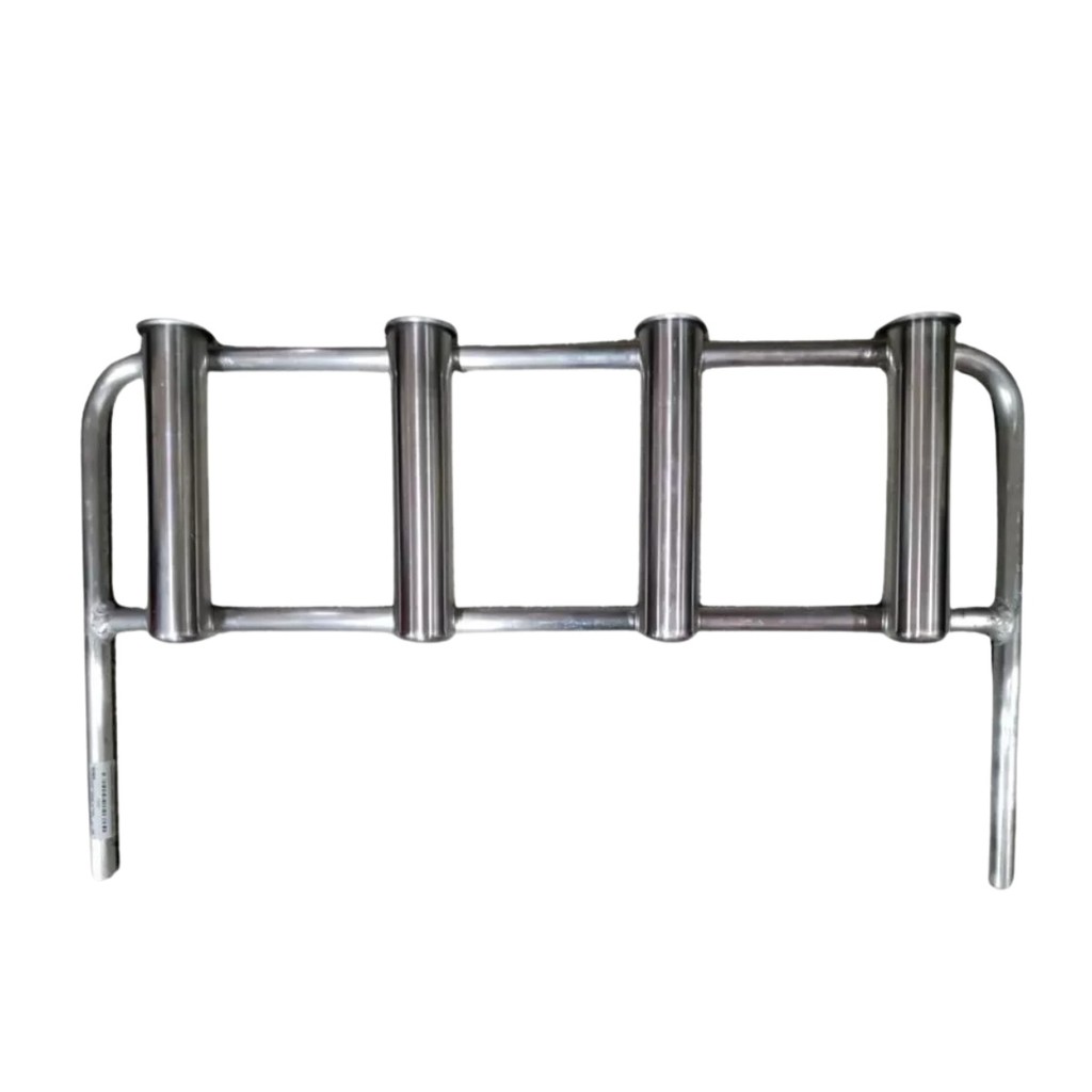 RACK PORTA 4 VARAS CANIÇO ALUMÍNIO 90° P/ BARCO LANCHA