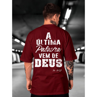 Blusa Masculina Oversized Gospel em Oferta na Shopee