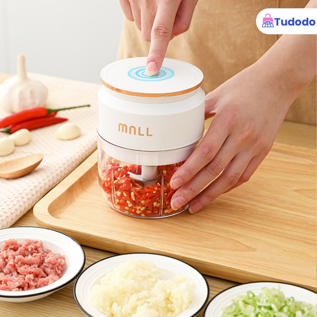 Processador Compacto De Carne E Alho Com Múltiplas Funções Carregamento USB