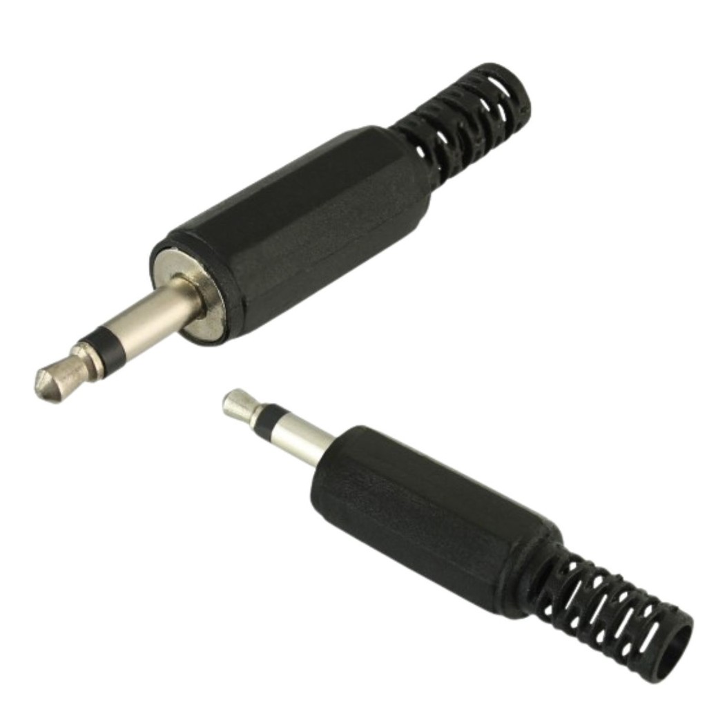 Plug p2 mono plastico c/rabicho 10 peças - TEBERA