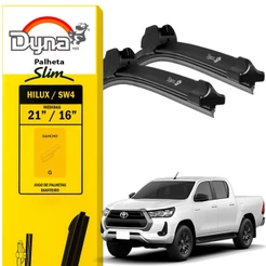 Kit palheta parabrisa dianteiro Hillux 2016 a 2025 Original Dyna Funcionamento Silencioso