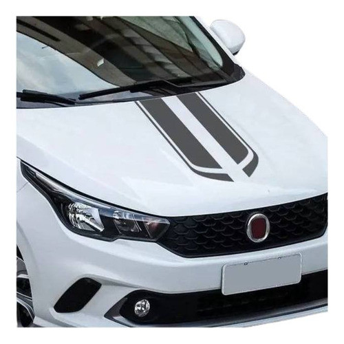 Adesivo Do Capô Faixa Cinza Escuro Carro Tuning Personalizado Universal