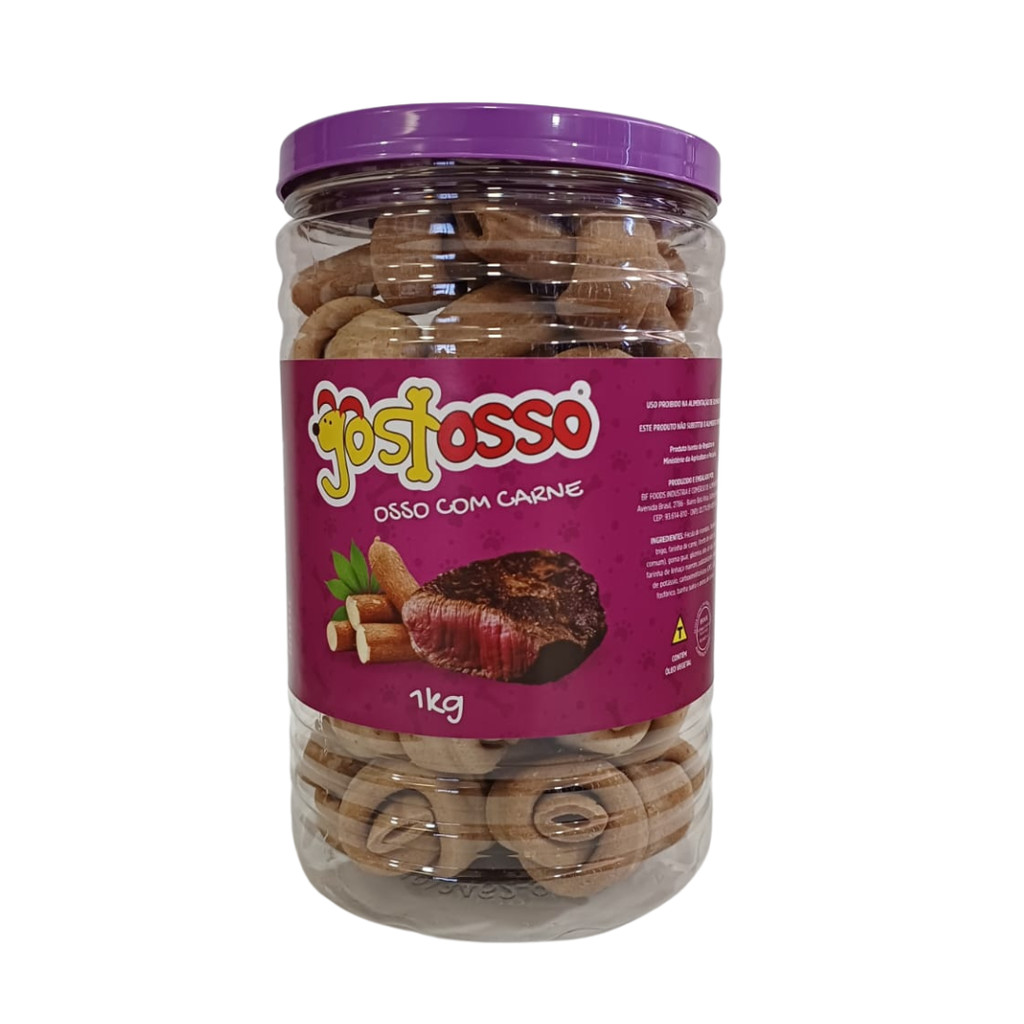 Osso 3/4 P para cachorro Gostosso com carne  1kg