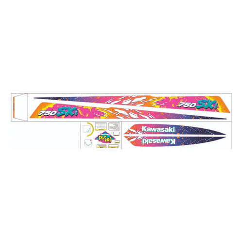 Kit Adesivo Faixa Jet Ski Kawasaki Sxi 750 95