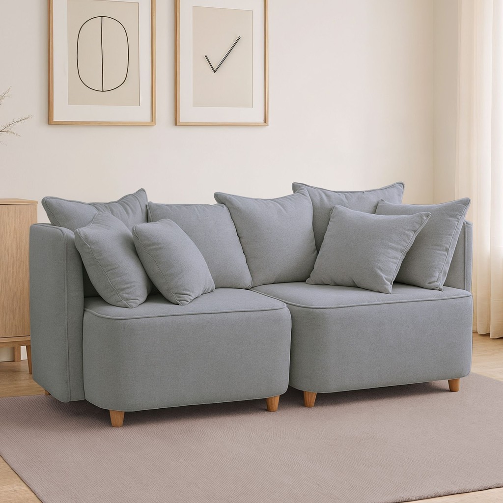 Sofá Liverpool Bipartido Mm Top 180Cm Cinza em Oferta na Shopee