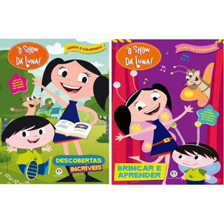 Kit C/2 Livros O Show da Luna - Brincar e aprender Com Descobertas incríveis em Oferta na Shopee
