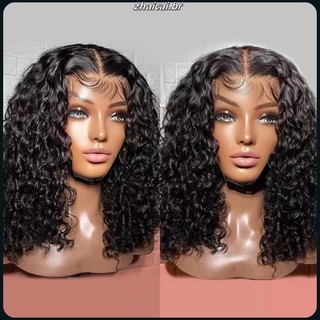 Peruca Cabelo Humano Brasileiro Lace Front Perucas 4x4 Jerry Curl Short Bob Peruca 150 Densidade Remy Cabelo em Oferta na Shopee