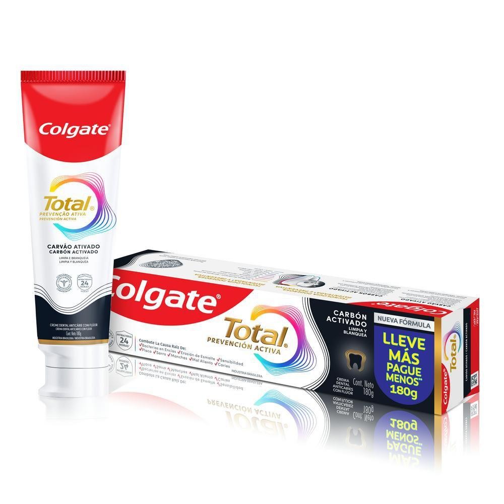 Creme Dental Colgate Total 12 Carvão Ativado 180g - Health