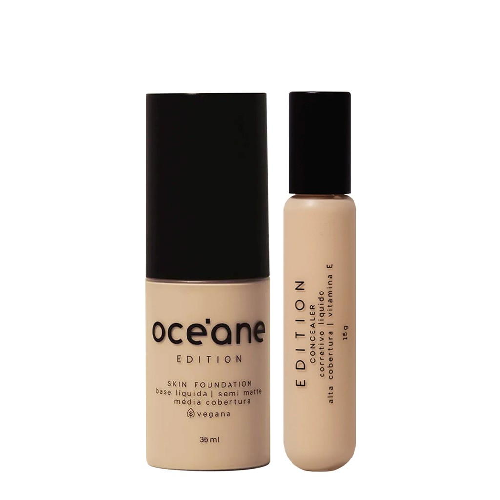 Kit Océane Skin Foundation 210L e Concealer Fair Claro (2 produtos) em Oferta na Shopee