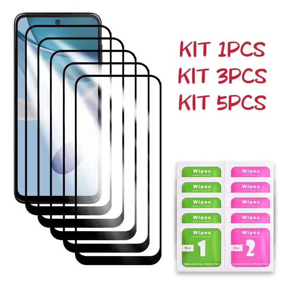 KIT 1-3-5 Pcs Com película de vidro 3D 9d Motorola EDGE 50 NEO / EDGE 60 NEO / EDGE 70