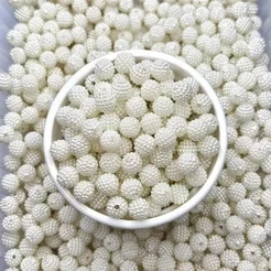 Miçanga Perola Craquelada 10MM - 100 a 500 Peças | Pérola amora
