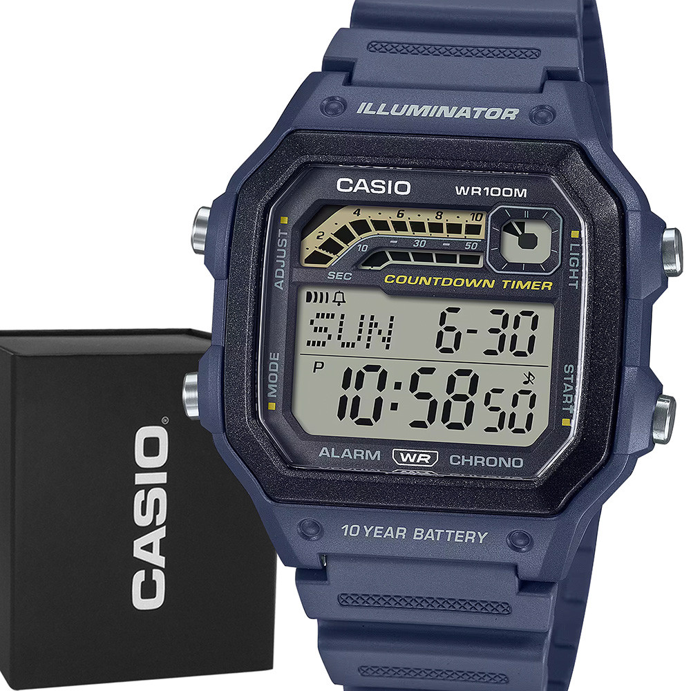 Relógio Masculino Casio Anadigi Azul Prova Dágua Garantia - Watches