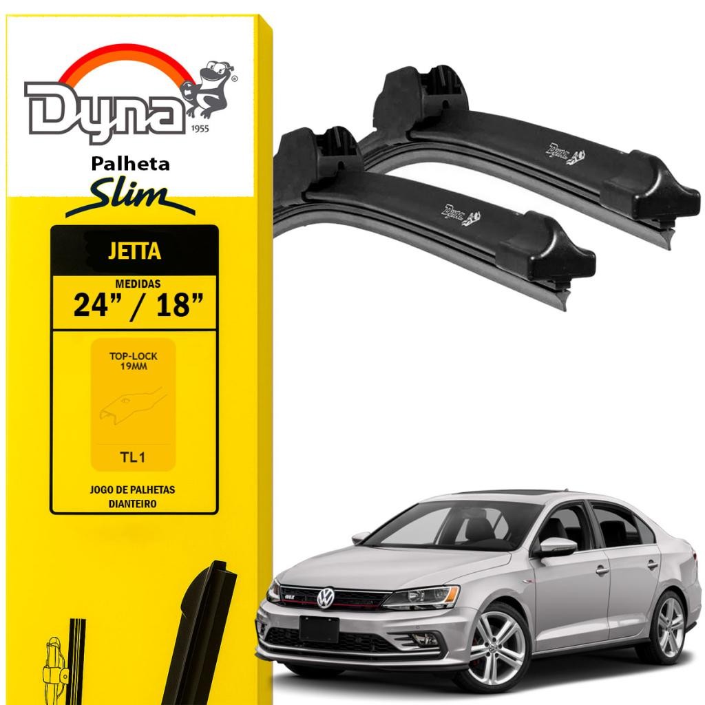 Kit palheta parabrisa dianteiro Jetta 2011 Até 2018 Original Dyna Funcionamento Silencioso em Oferta na Shopee