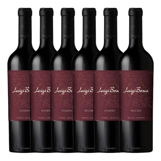 6 Vinhos Argentino Tinto Luigi Bosca Malbec Original Premium