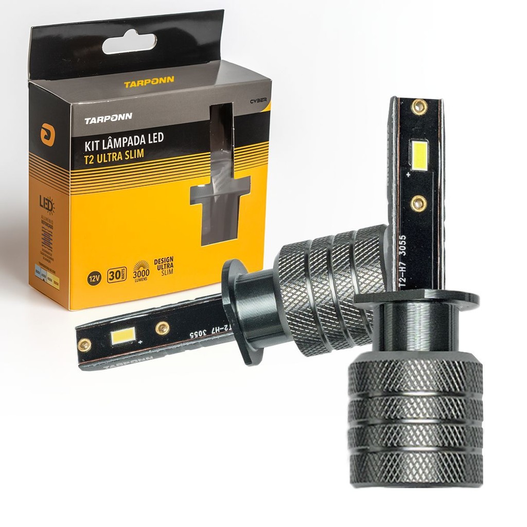 Kit Lampada Led T2 Ultra Slim H1 6000k Branco Frio Tarponn em Oferta na Shopee