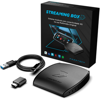 STREAMING BOX+ 64GB FAAFTECH PLUG&PLAY APLICATIVOS CARPLAY ANDROID AUTO SEM FIO MODELO 2025 em Oferta na Shopee