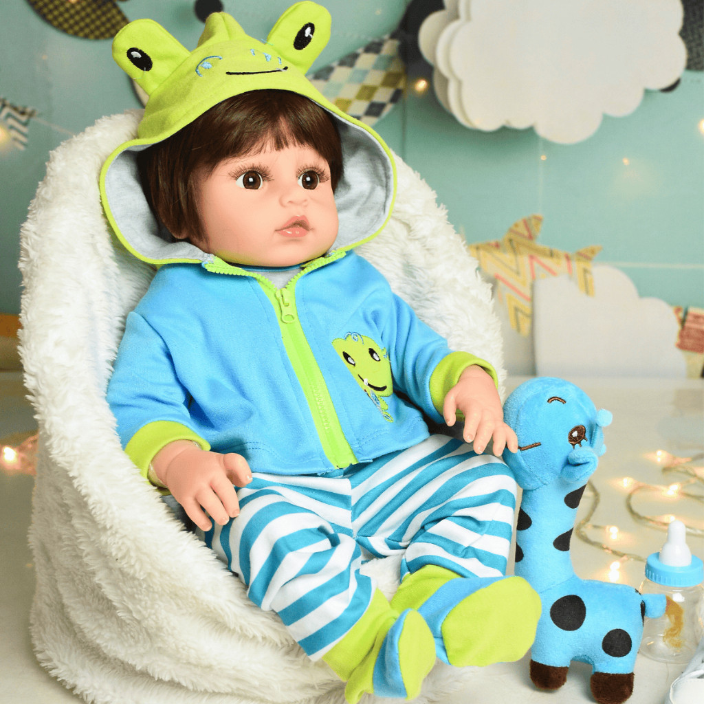 Bebê Sweetie Reborn (R) Girafinha Menino Silicone-doll 48cm em Oferta na Shopee