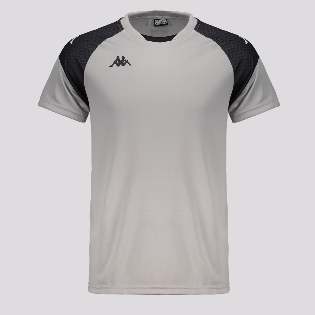 Camiseta Kappa Sammy Cinza e Preta em Oferta na Shopee