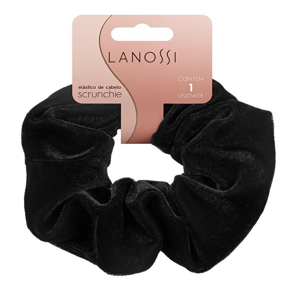 ELASTICO DE CABELO LANOSSI SCRUNCHIE VELVET BLACK