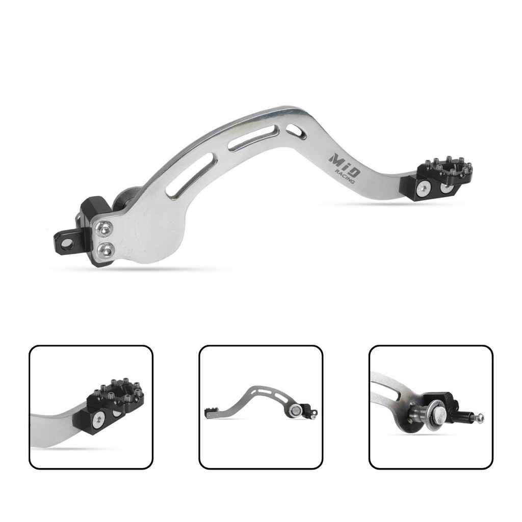 Pedal Freio Traseiro Mid Racing Honda Crf 250f Aço Inox