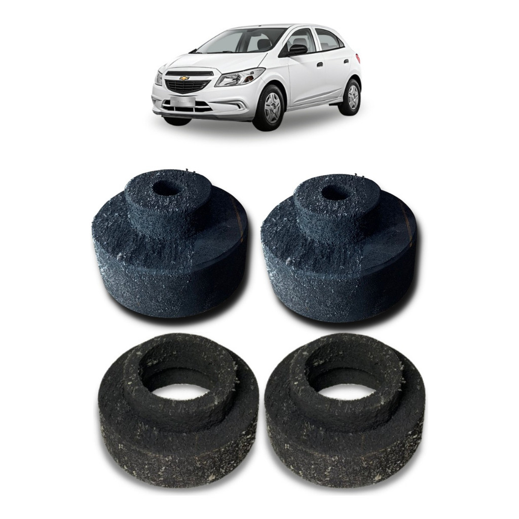Kit Calço Mola Dianteiro Traseiro Onix Prisma Elevar 3,2 Cm