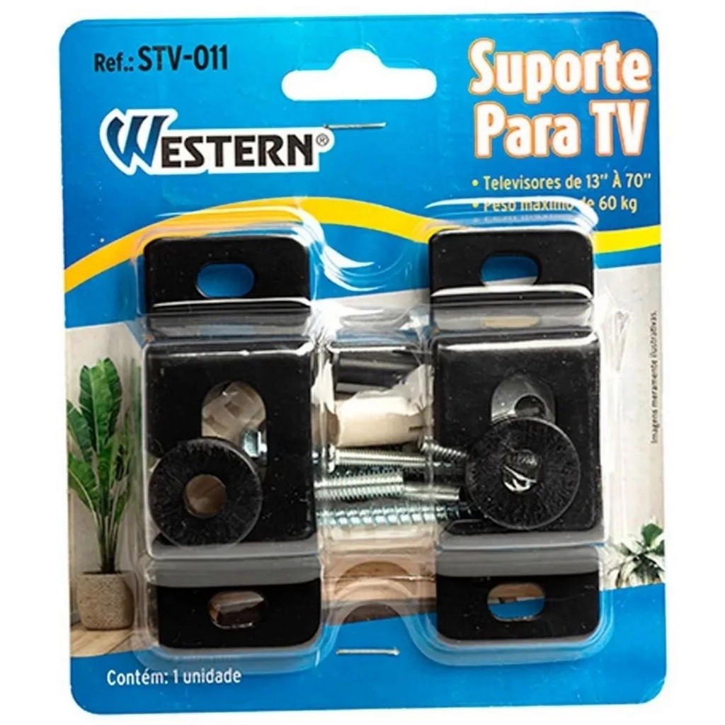 SUPORTE PARA TV FIXO UNIVERSAL DE 13 A 70 POLEGADAS WESTERN - KIT · foto 2