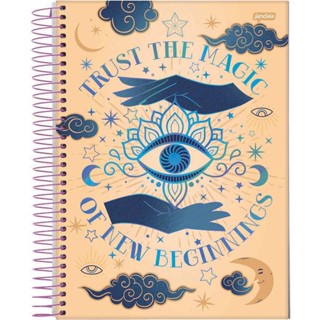 Caderno Universitario Mystic Signos 1 matéria - Jandaia em Oferta na Shopee
