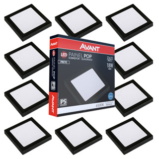 10 Painel Plafon Led 18w Luminária Gesso Teto 6500k Bivolt 22cm Avant em Oferta na Shopee