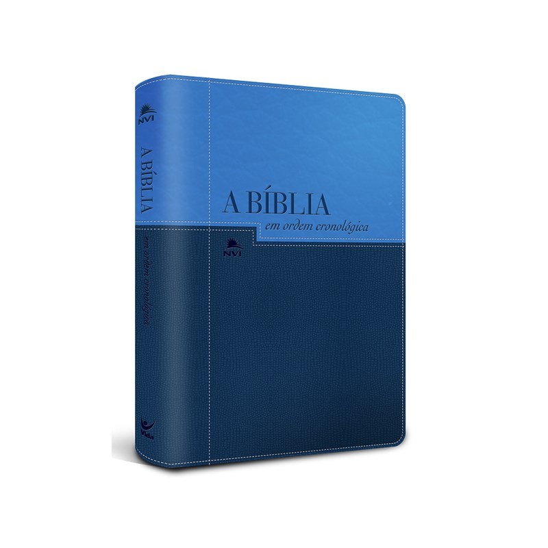 Bíblia em Ordem Cronológica | NVI Letra Normal | Capa Luxo Azul em Oferta na Shopee