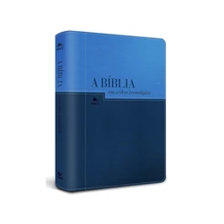 Bíblia em Ordem Cronológica | NVI Letra Normal | Capa Luxo Azul