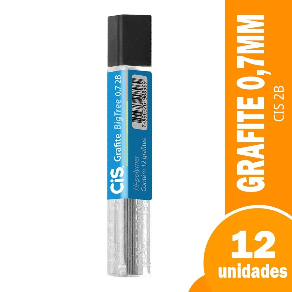 Grafite Cis 0,7mm 2B - Embalagem com 12 Unidades em Oferta na Shopee