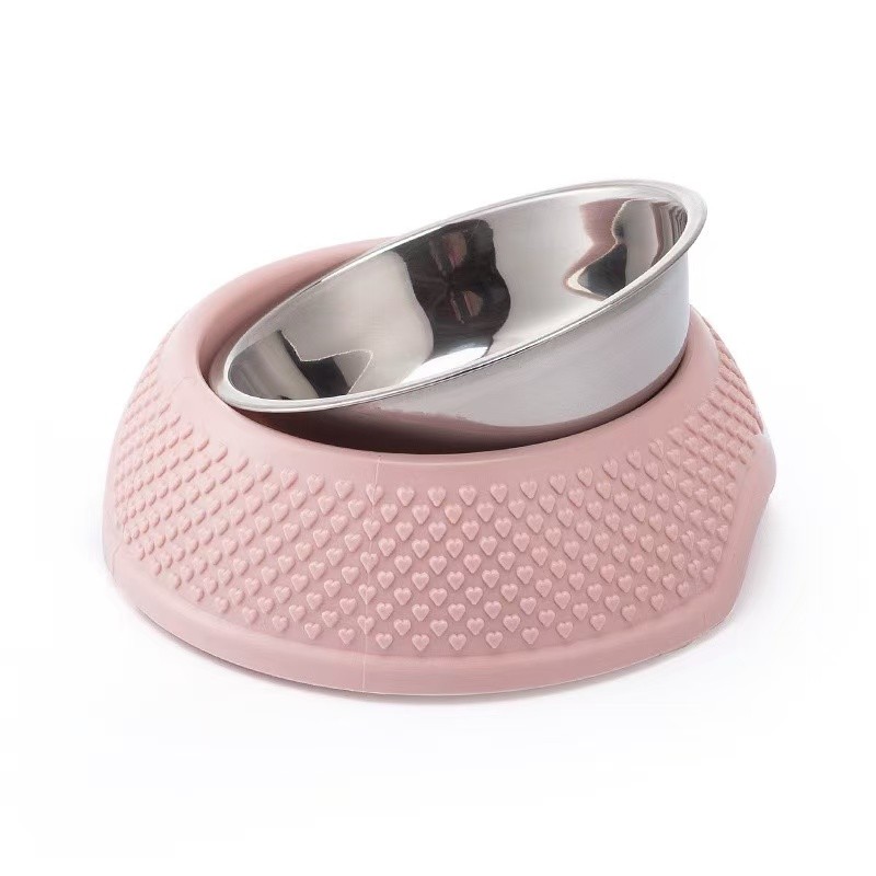 Kit 2 Comedouros Bebedouros Inox Com Base Plástica Antiderrapante Gato Cachorro Filhote — imagem 2 de 2