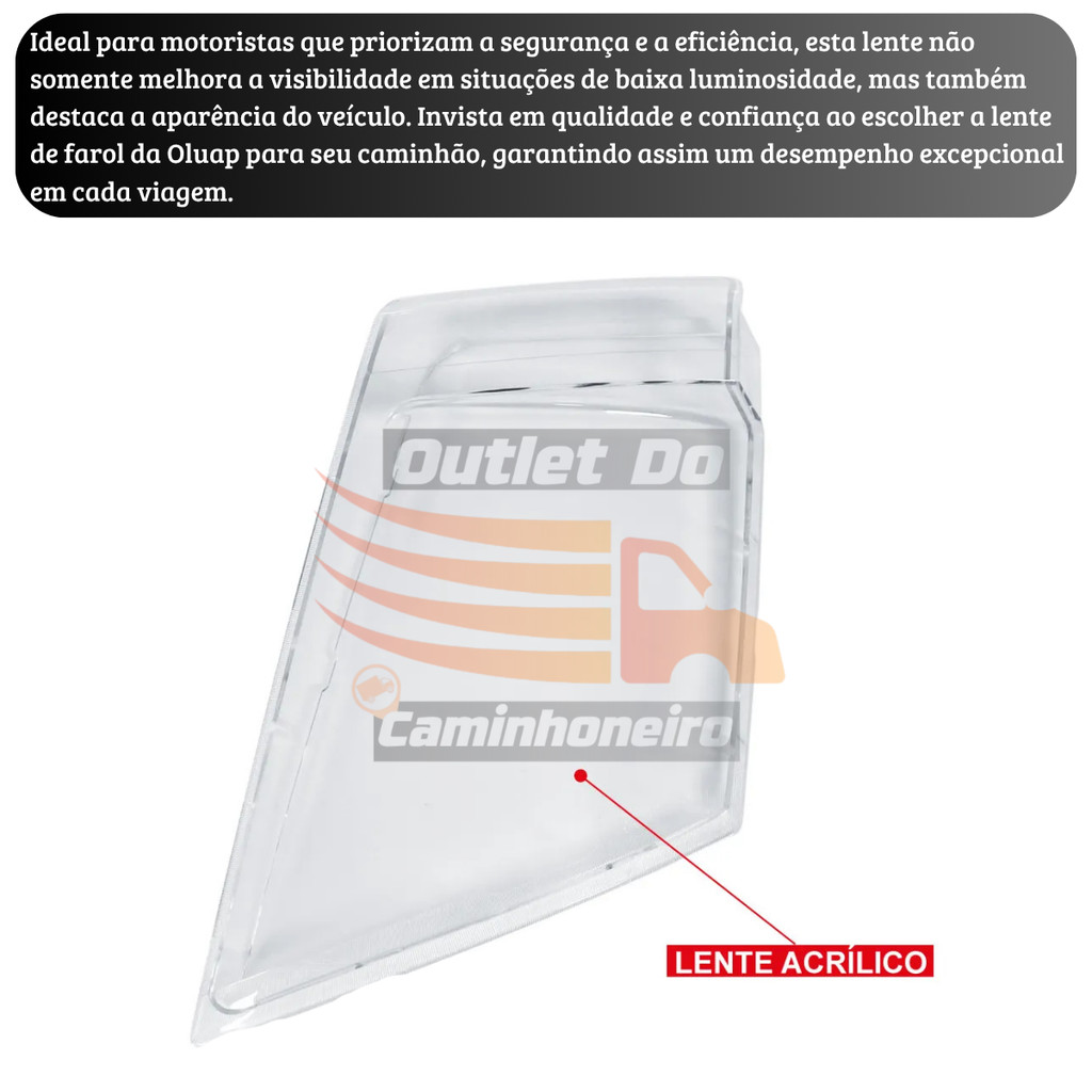 Lente de Farol Volvo FH 2010 Lado Direito — foto 3