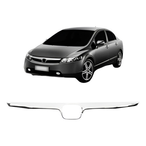 Friso Grade Central Para Honda Civic 2006 2007 2008 Cromado