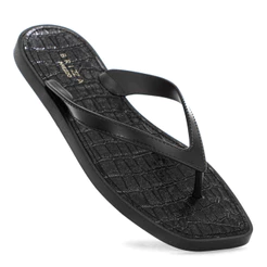 Chinelo Brizza Arezzo Croco Rivieira Square Preto - Feminino