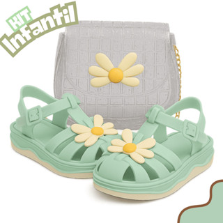Kit Babuche Com Bolsa Florzinha Infantil Menina Leve em Oferta na Shopee