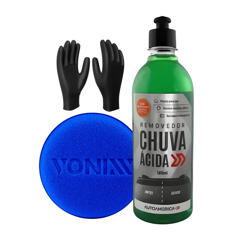 Kit Removedor Chuva Ácida 500ml + Luva + Aplicador Vonixx em Oferta na Shopee