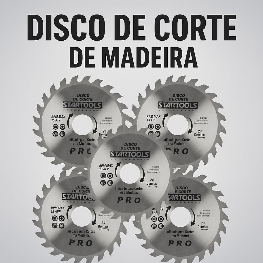 Kit 5 Disco de Corte para Madeira 110 mm 24 Dentes Widea para Serra Circular Variações de 1 unidades e 5 Unidades