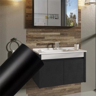 Papel Adesivo Preto 5 METROS X 45CM Adesivo Para Parede Moveis Geladeiras Eletrodoméstico…