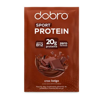 Sache Proteína Vegana Sport Dobro Chocolate Belga 30g em Oferta na Shopee