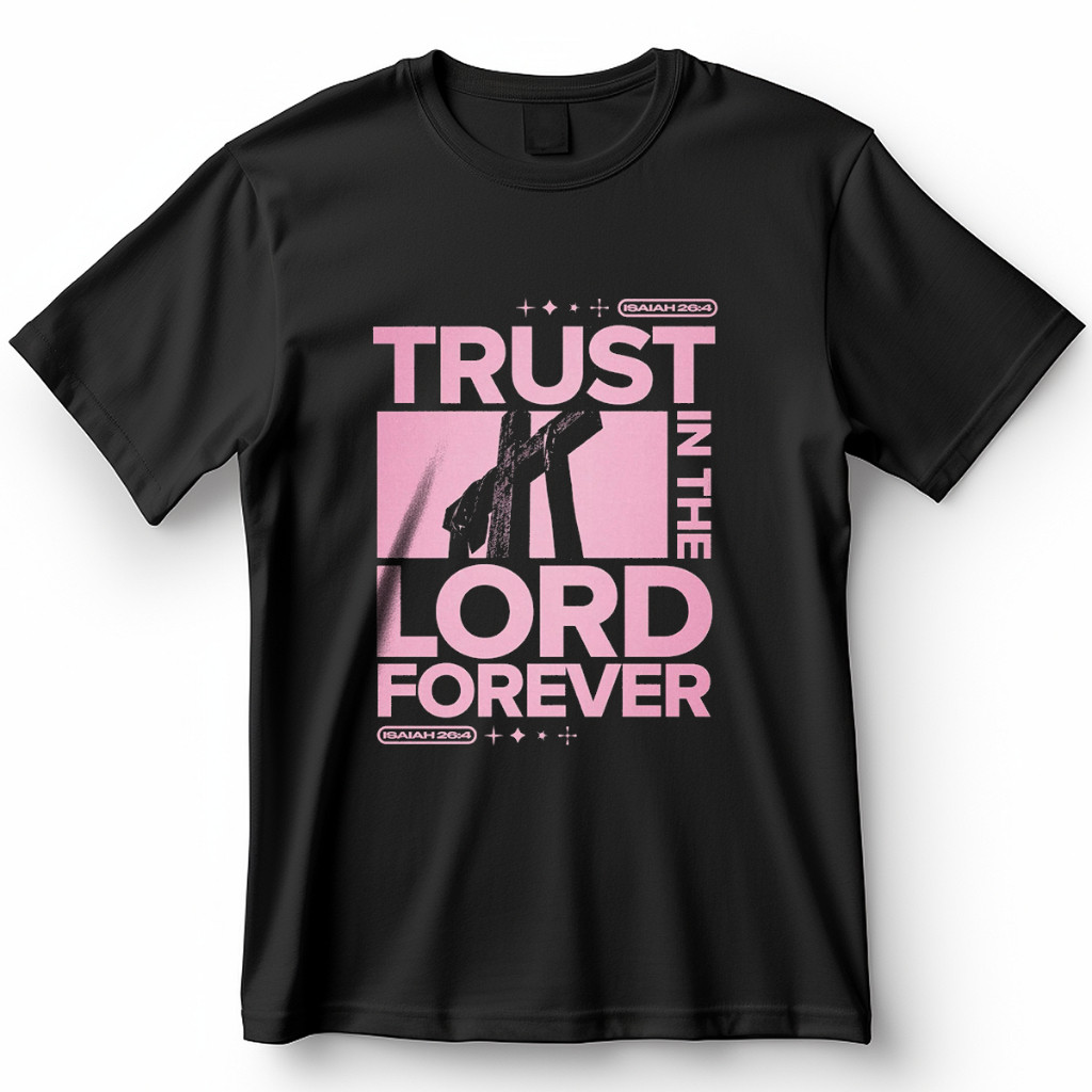 Linda Camiseta Camiseta Unissex Trust In The Lord Forever Confie no Senhor Para Sempre Jesus Cruz Blusa Cristã Camisa 10