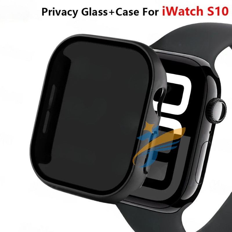 Vidro De Privacidade WENMA + Capa Para Apple Watch 10 46mm 42mm 9 8 SE 5 4 3 7 6 2 1 Protetora De Tela Anti-Espionagem T