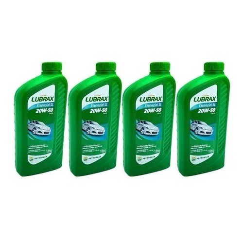 Kit 4 Litros Óleo Lubrificante - Essencial SL 20W50 Lubrax em Oferta na Shopee