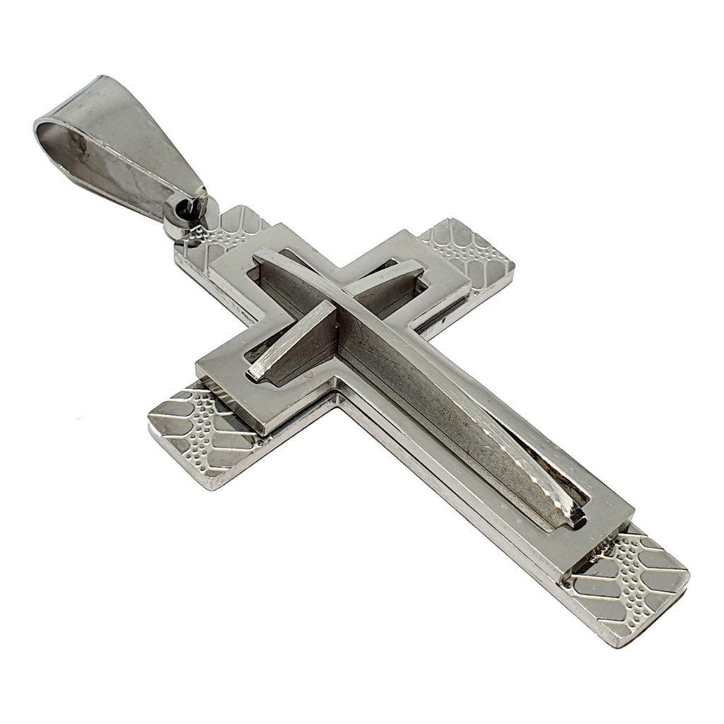 Pingente Crucifixo Cruz Grande Masculino Aço Inox Cirurgico em Oferta na Shopee