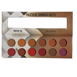Paleta de Sombras Ludurana Seu Estilo 12 Cores Matte Alta Pigmentação