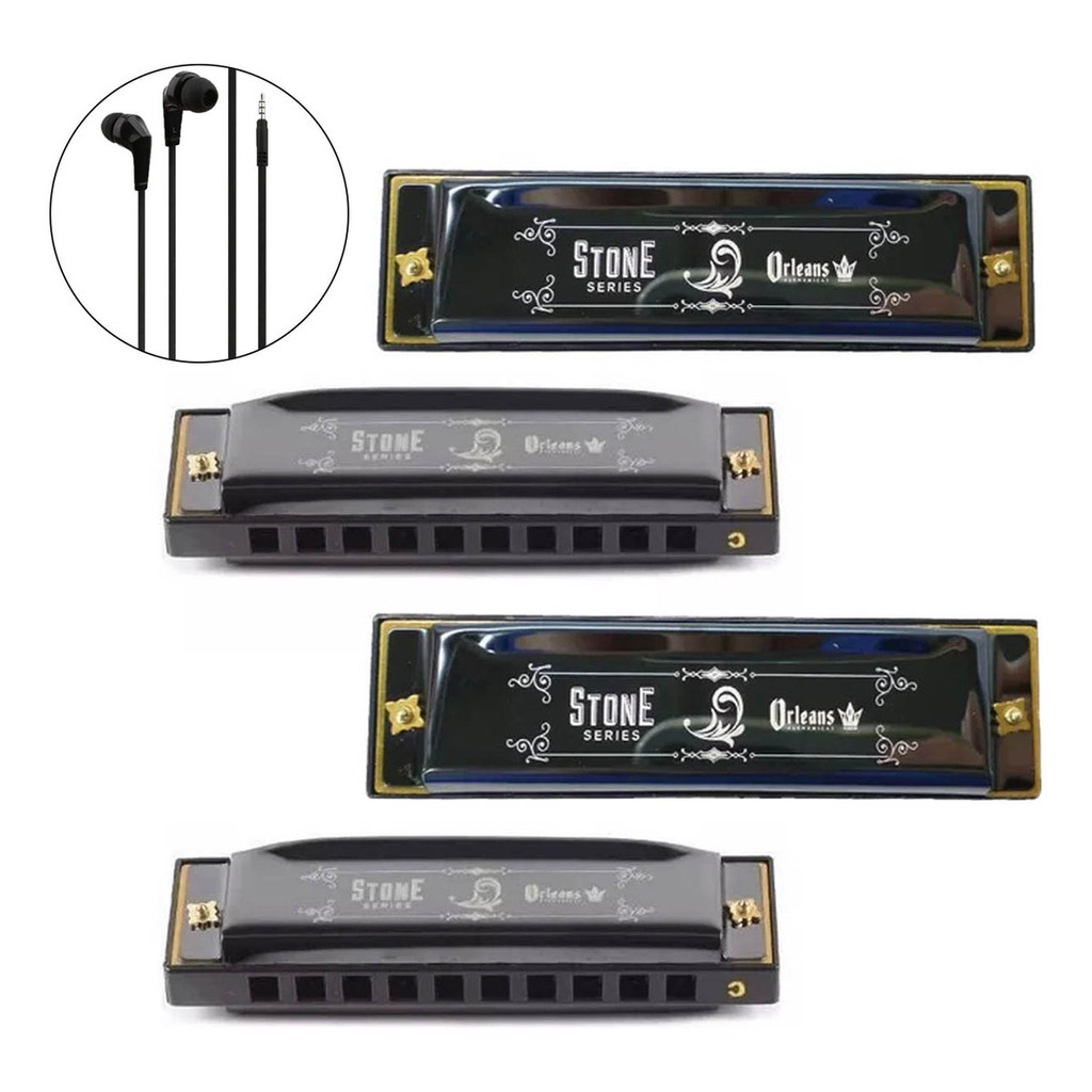 Kit Gaita Diatonica Orleans Stone Afin Dó-c Ré-d Lá-a Sol-g